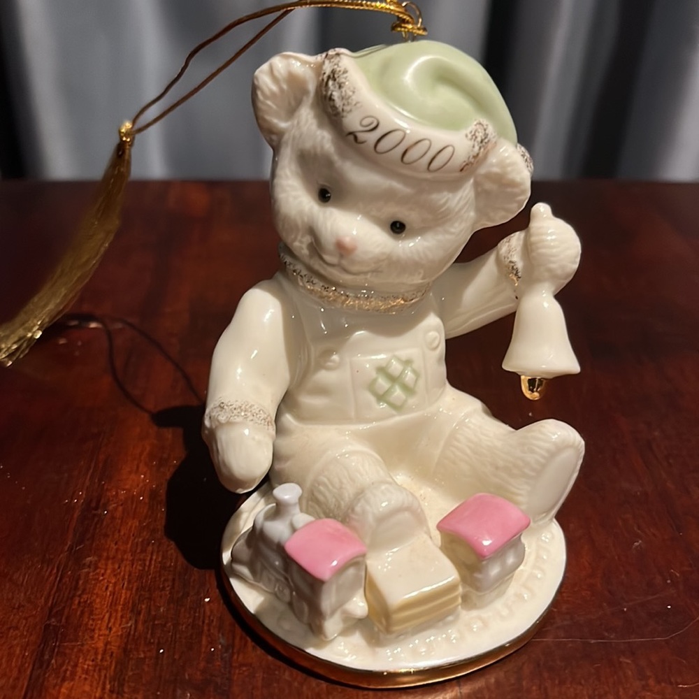 Limited Edition Lenox “Teddy's Millenium Wish” 2000 Christmas Ornament Y2K